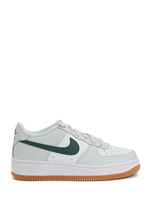 Nike Air Force 1 Siyah Gri Çocuk Deri Sneaker - Görsel 2