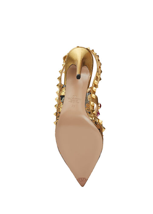 Ankle Gold Deri Topuklu Ayakkabı - Görsel 6