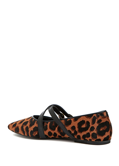 Leopar Desen Kadın Deri Babet - Görsel 4