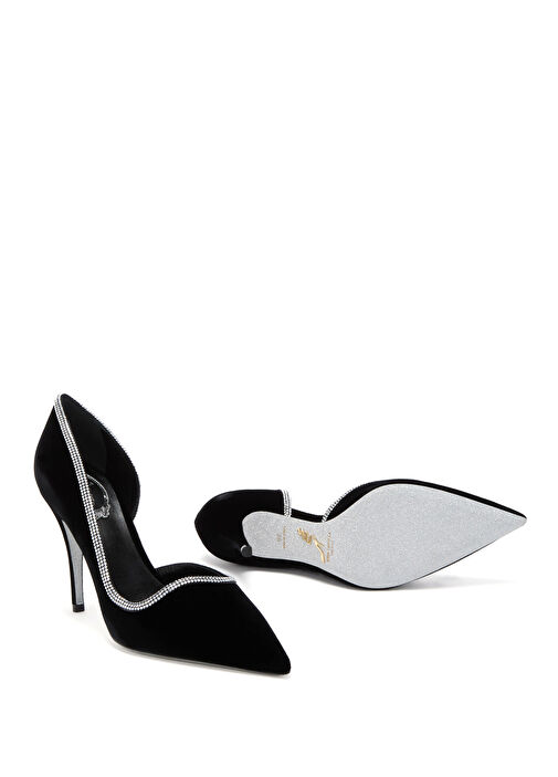 Bordo Süet Stiletto - Görsel 7