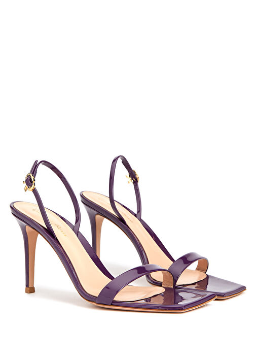 Ribbon Mor Kadın Deri Sandalet - Görsel 3