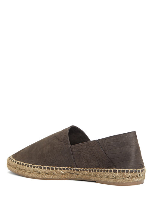 Kahverengi Erkek Deri Espadril - Görsel 4