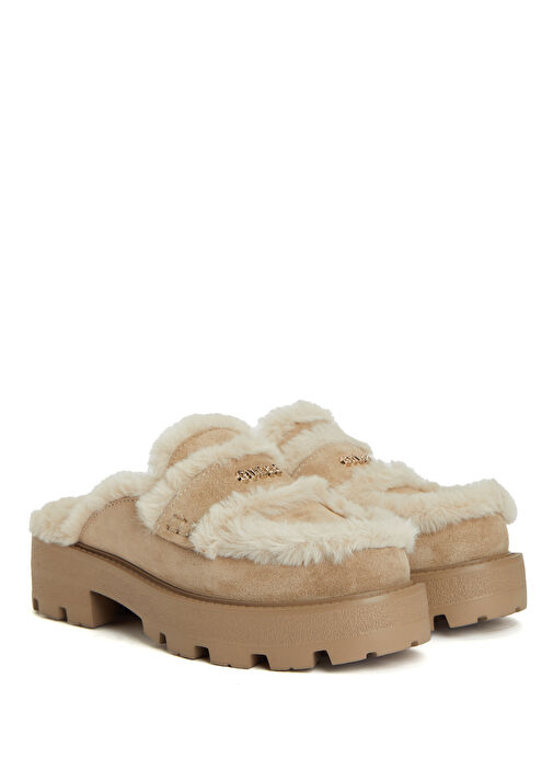 Yaneta Nude Kadın Deri Terlik - Görsel 3