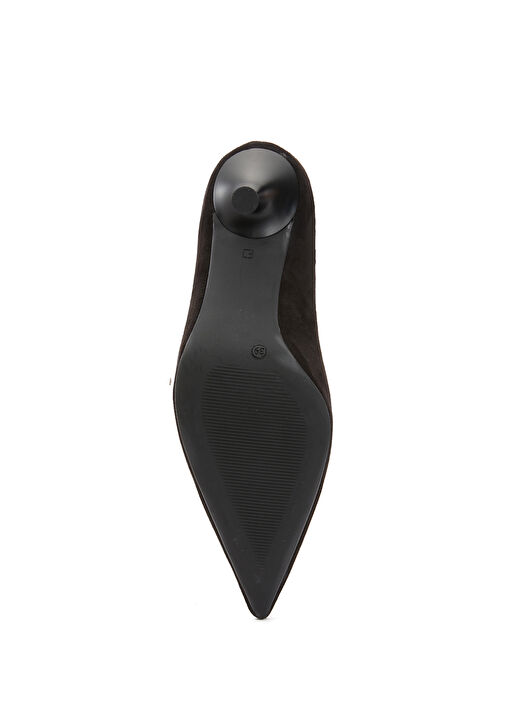 Siyah Deri Stiletto - Görsel 6