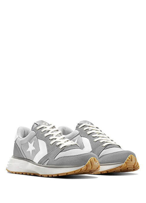 Omni Trainer Gri Kadın Deri Sneaker - Görsel 3