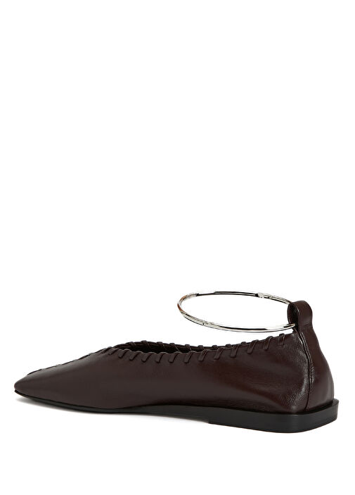 Bordo Kadın Deri Babet - Görsel 4