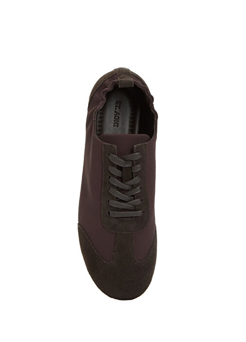 Kahverengi Kadın Deri Sneaker - Görsel 5