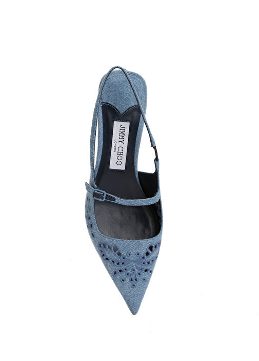 Didi Mavi Deri Topuklu Ayakkabı - Görsel 5