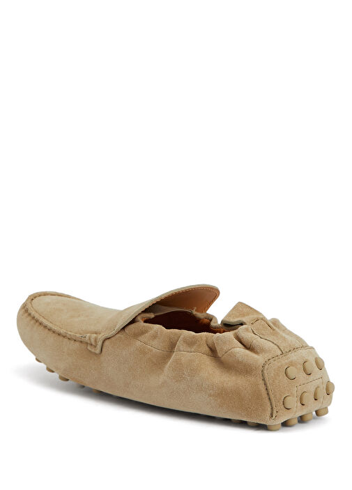 Bej Kadın Deri Loafer - Görsel 4