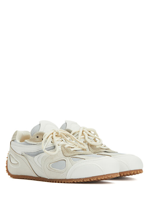 Beyaz Kadın Deri Sneaker - Görsel 3