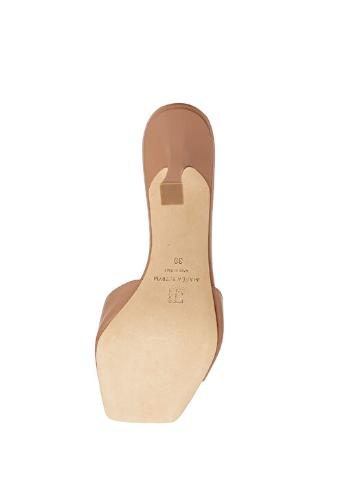 Bej Kadın Deri Terlik - Görsel 6