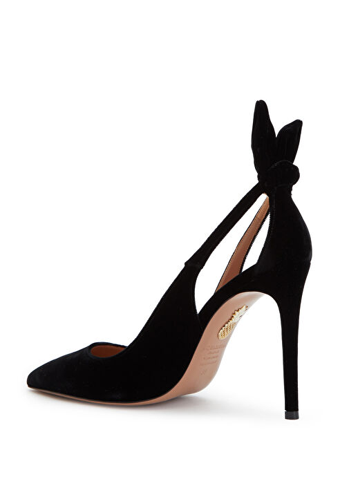 Aquazzura Aquazzura Bow Tie Siyah Süet Stiletto Basketbol Ayakkabıları | Beymen Siyah - 4. görsel