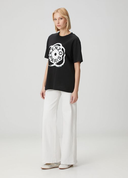 Kenzo Siyah Kadın Boke Flower 2 0 Loose Fit Siyah T-shirt 1886136