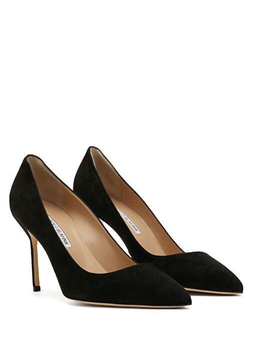 Siyah Süet Stiletto - Görsel 3