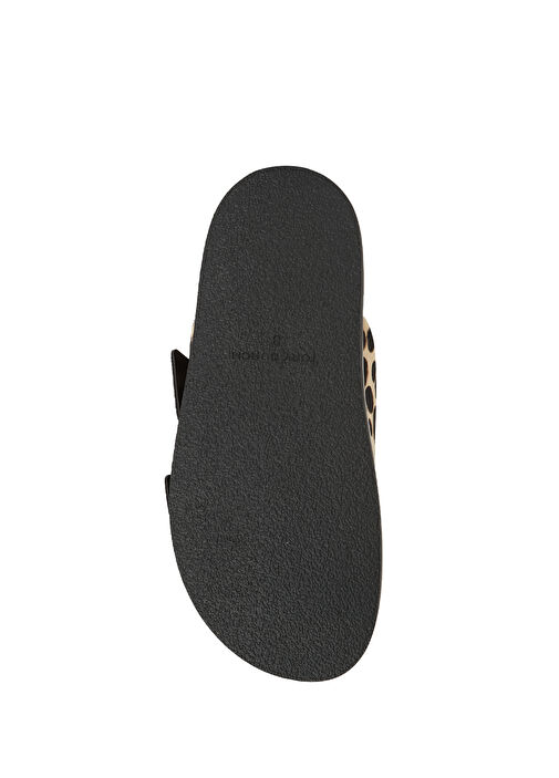 Leopar Desenli Kadın Deri Terlik - Görsel 6