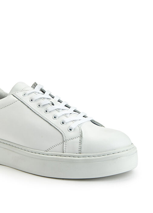 Beyaz Erkek Deri Sneaker - Görsel 7
