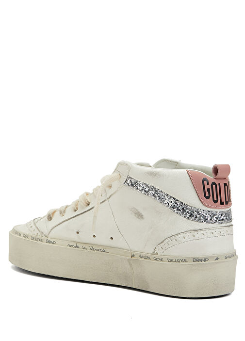 Mid Star Krem Kadın Deri Sneaker - Görsel 4