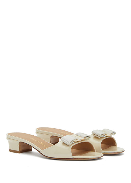 Ekru Kadın Deri Terlik - Görsel 3