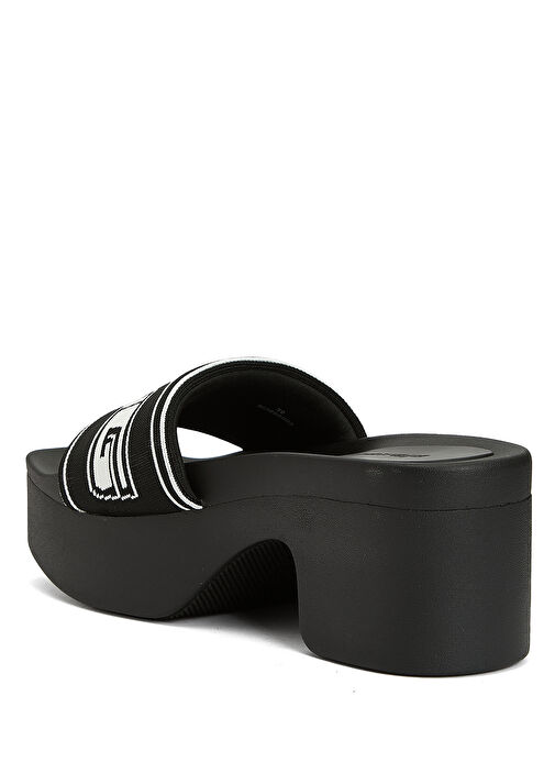 Webbing Siyah Logo Detaylı Kadın Terlik - Görsel 4