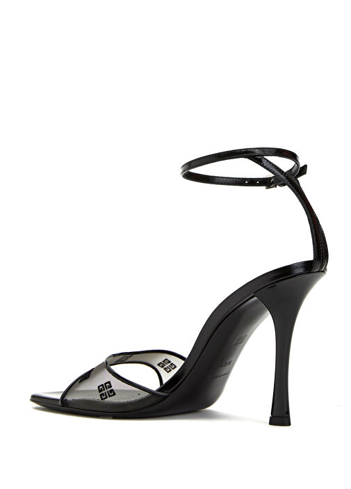 Siyah Logo Detaylı Kadın Sandalet - Görsel 4