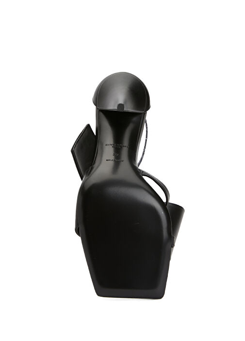 Siyah Kadın Deri Sandalet - Görsel 6