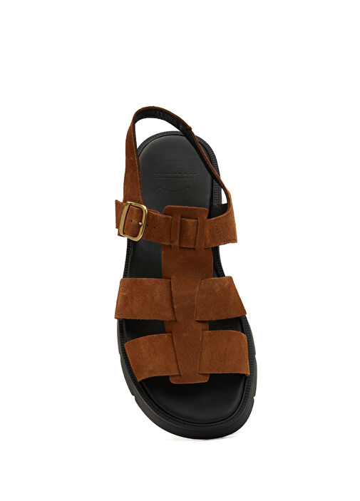 Taba Erkek Deri Sandalet - Görsel 5