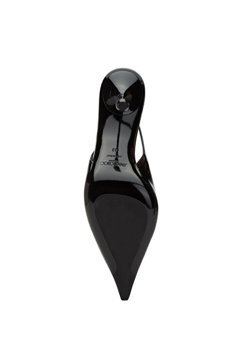 Isa Siyah Rugan Deri Topuklu Ayakkabı - Görsel 6