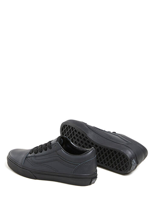 Old Skool Lacivert Çocuk Deri Sneaker - Görsel 4