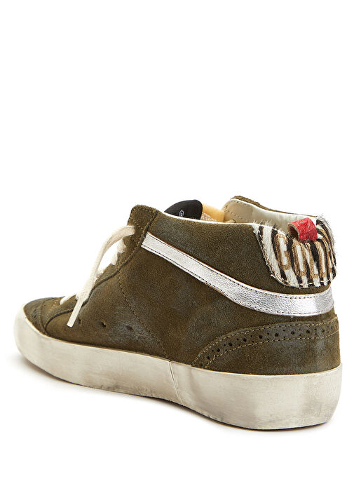 Super Star Koyu Yeşil Kadın Deri Sneaker - Görsel 4