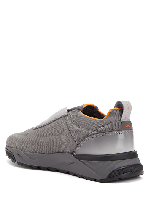 Koyu Gri Erkek Deri Sneaker - Görsel 4