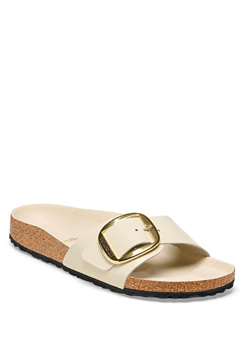 Madrid Ekru Kadın Deri Terlik - Görsel 2