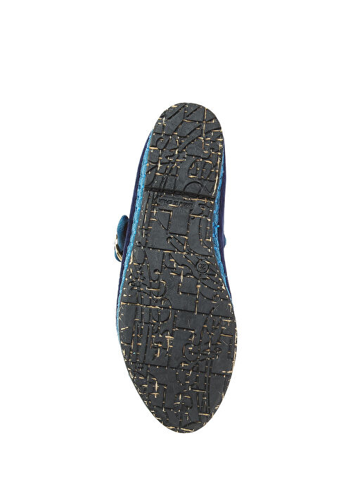 Montague Lacivert Kız Çocuk Kadife Babet - Görsel 6