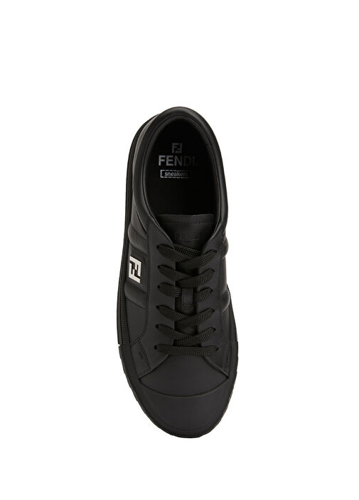Siyah Erkek Deri Sneaker - Görsel 5