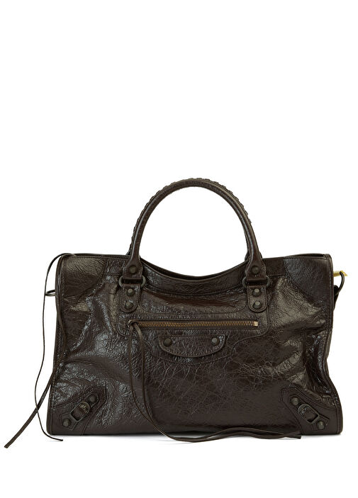 Balenciaga - Le City M Dark Brown Women's Leather Bag