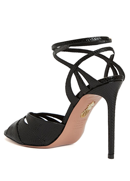 Siyah Kadın Deri Sandalet - Görsel 4