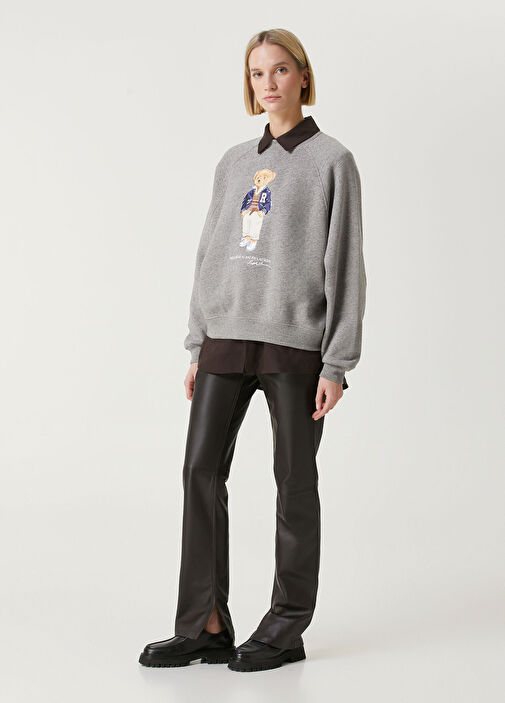 Polo Bear トレーナー S/P (7) グレー Polo Ralph Lauren Gri Kadın Polo Bear Gri Sweatshirt 1586082 | Beymen