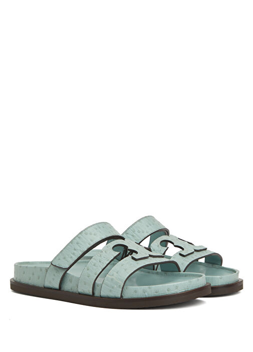 Mavi Kadın Deri Terlik - Görsel 3