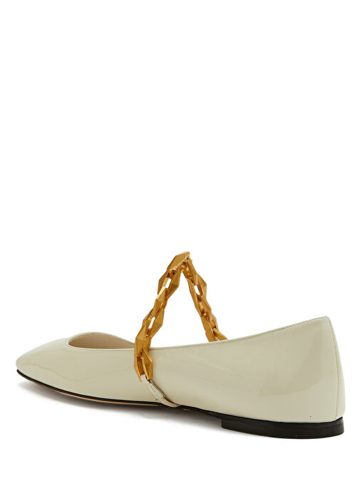 Tilda Beyaz Kadın Deri Babet - Görsel 4