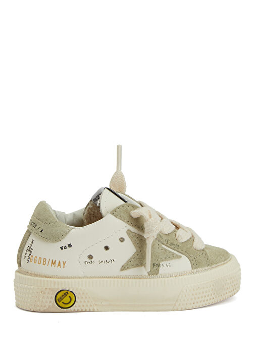May Beyaz Unisex Çocuk Deri Sneaker - Görsel 2