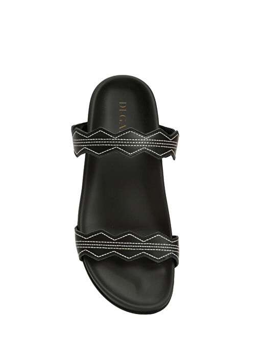 Scala Siyah Kadın Deri Terlik - Görsel 5