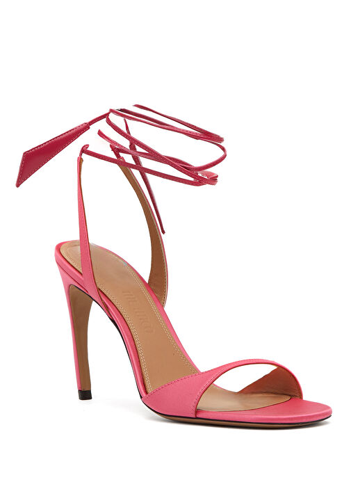 Ora Fuşya Kadın Saten Sandalet - Görsel 3