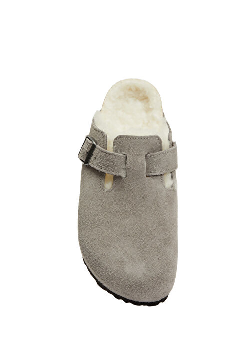 Boston Gri Kadın Süet Terlik - Görsel 5