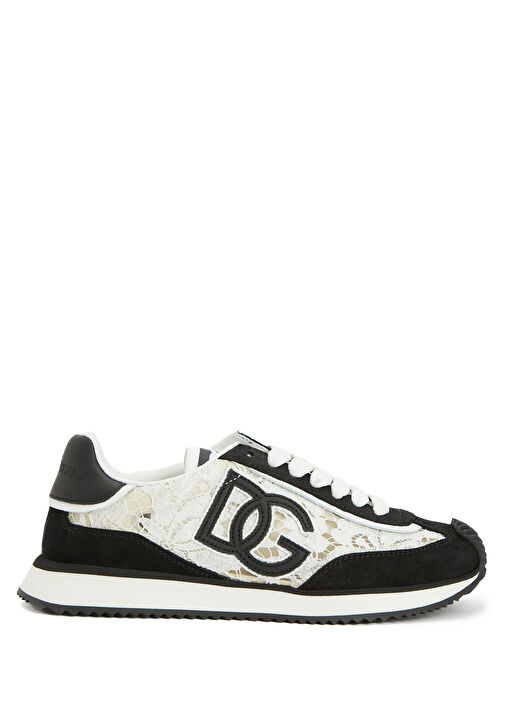 Siyah Beyaz Kadın Deri Sneaker - Görsel 2