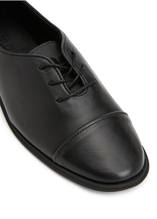 Siyah Kadın Deri Ayakkabı - Görsel 7