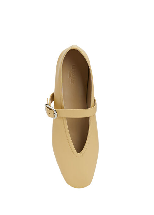 Stella Açık Sarı Deri Babet - Görsel 5