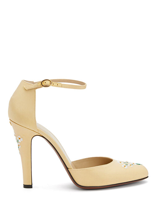 Hi Dolly Açık Sarı İpek Topuklu Ayakkabı - Görsel 2