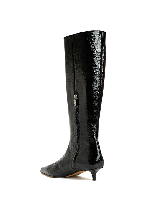 Siyah Kadın Deri Çizme - Görsel 4