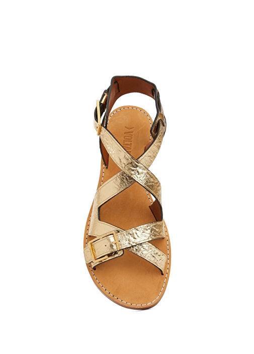 Cecilia Caprese Gold Kadın Deri Sandalet - Görsel 5