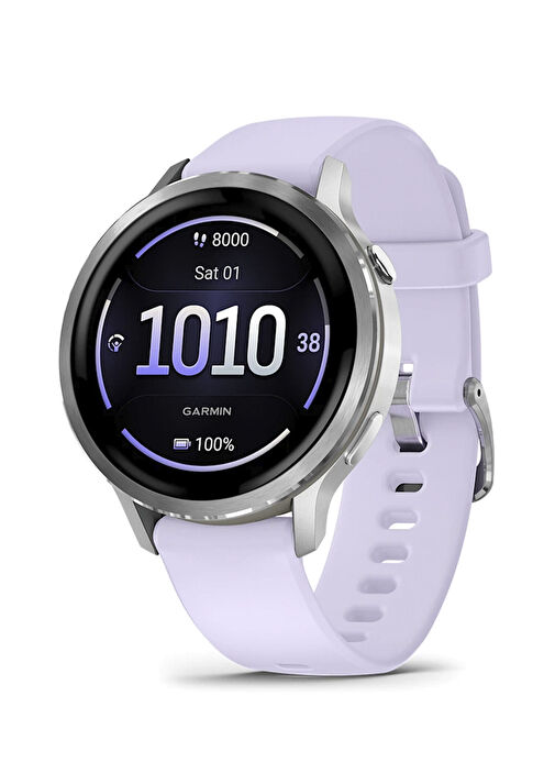 Garmin - Venu 4 41 mm Lavanta Mavisi Silikon Kayışlı Akıllı Saat