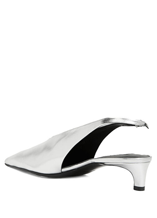 Silver Deri Topuklu Ayakkabı - Görsel 4